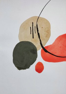 Minimalist yumuşak renkler soyut resim kompozisyonu 