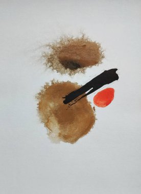 Minimalist yumuşak renkler soyut resim kompozisyonu 