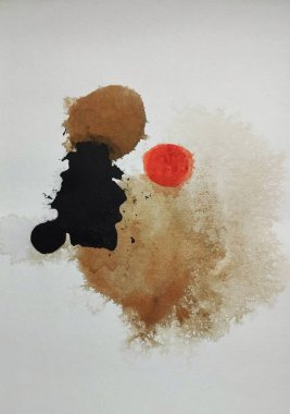 Minimalist yumuşak renkler soyut resim kompozisyonu 