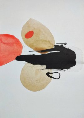 Minimalist yumuşak renkler soyut resim kompozisyonu 