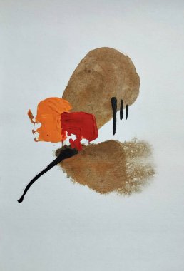 Minimalist yumuşak renkler soyut resim kompozisyonu 