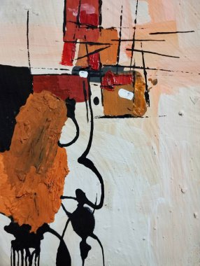 Canlı kırmızı altın sarısı minimalizm. Sıcak renkler. Soyut resim kompozisyon arka plan dokusu.