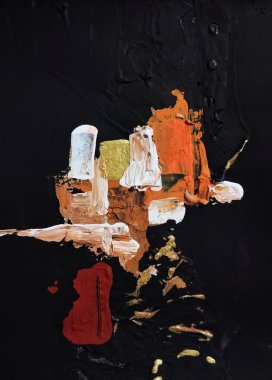 Minimalizm çağdaş kırmızı gri soyut resim kompozisyonu