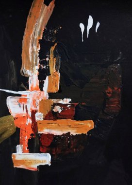 Minimalizm çağdaş kırmızı gri soyut resim kompozisyonu