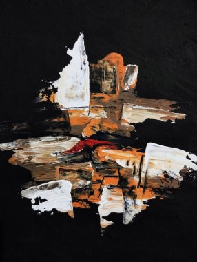 Minimalizm çağdaş kırmızı gri soyut resim kompozisyonu