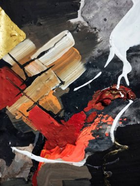 Minimalizm çağdaş kırmızı gri soyut resim kompozisyonu