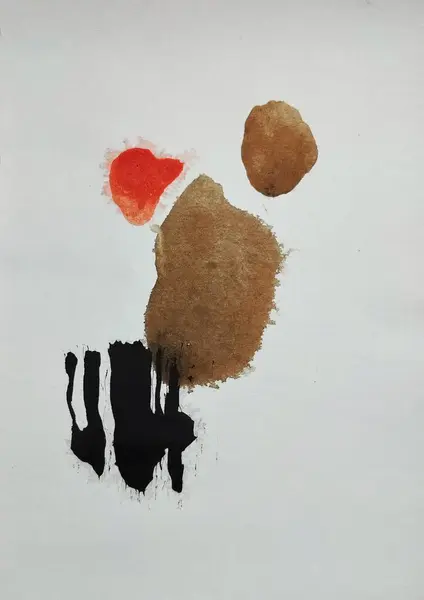 Minimalist yumuşak renkler soyut resim kompozisyonu 