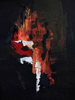 Minimalizm çağdaş kırmızı gri soyut resim kompozisyonu