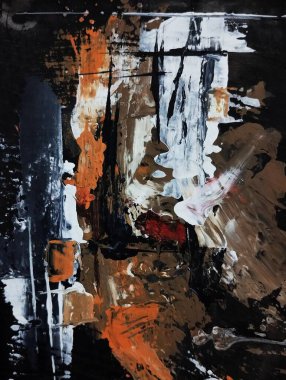 Minimalizm çağdaş kırmızı gri soyut resim kompozisyonu