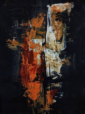 Minimalizm çağdaş kırmızı gri soyut resim kompozisyonu