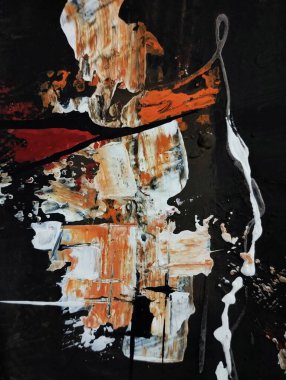 Minimalizm çağdaş kırmızı gri soyut resim kompozisyonu