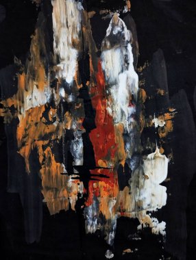 Minimalizm çağdaş kırmızı gri soyut resim kompozisyonu