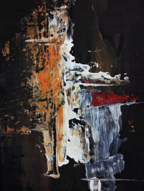 Minimalizm çağdaş kırmızı gri soyut resim kompozisyonu