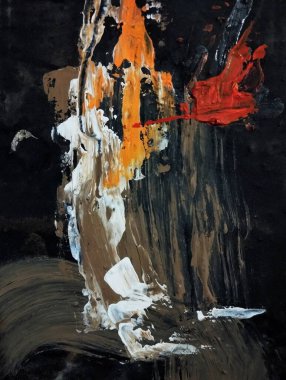 Minimalizm çağdaş kırmızı gri soyut resim kompozisyonu