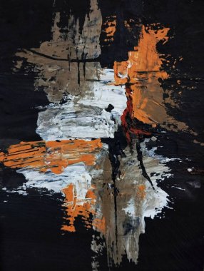 Minimalizm çağdaş kırmızı gri soyut resim kompozisyonu