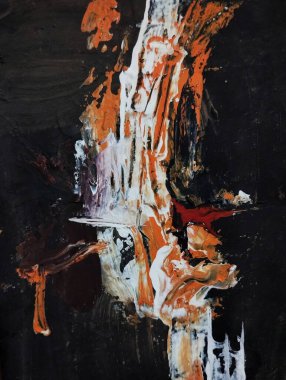 Minimalizm çağdaş kırmızı gri soyut resim kompozisyonu