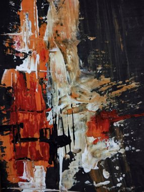 Minimalizm çağdaş kırmızı gri soyut resim kompozisyonu