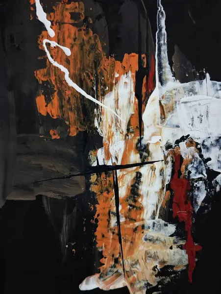 Minimalizm çağdaş kırmızı gri soyut resim kompozisyonu