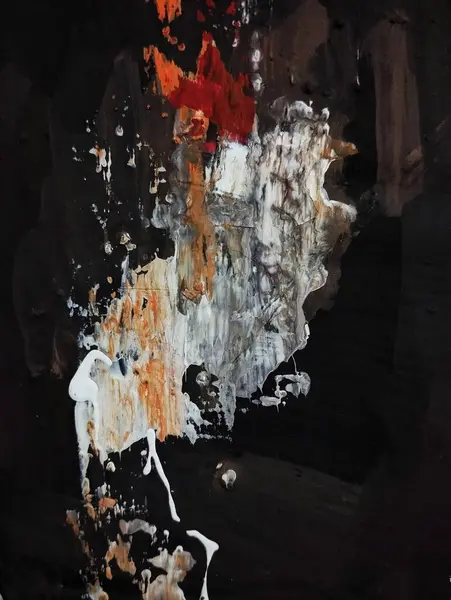 Minimalizm çağdaş kırmızı gri soyut resim kompozisyonu