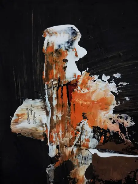 Minimalizm çağdaş kırmızı gri soyut resim kompozisyonu