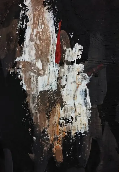 Minimalizm çağdaş kırmızı gri soyut resim kompozisyonu