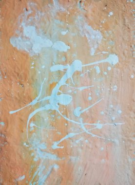 Sıcak kırmızı kahverengi kompozisyonda dışavurumculuk üzerine çağdaş soyut resmin ritmi