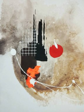 Çağdaş minimalist, soyut resim kompozisyonu. 