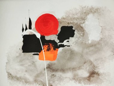 Çağdaş minimalist, soyut resim kompozisyonu. 