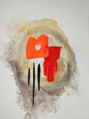 Çağdaş minimalist, soyut resim kompozisyonu. 