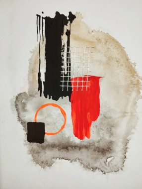 Çağdaş minimalist, soyut resim kompozisyonu. 