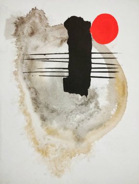 Çağdaş minimalist, soyut resim kompozisyonu. 