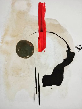 Çağdaş minimalist, soyut resim kompozisyonu. 