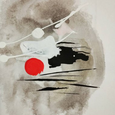 Çağdaş minimalist, soyut resim kompozisyonu. 