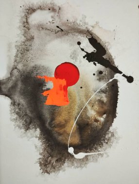 Çağdaş minimalist, soyut resim kompozisyonu. 