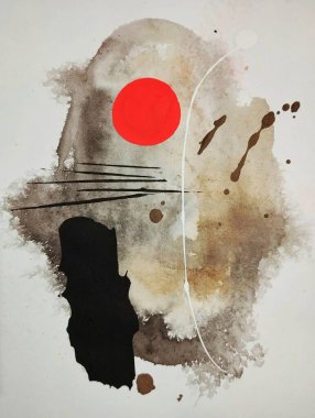 Çağdaş minimalist, soyut resim kompozisyonu. 