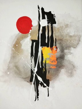 Çağdaş minimalist, soyut resim kompozisyonu. 