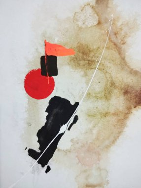 Çağdaş minimalist, soyut resim kompozisyonu. 