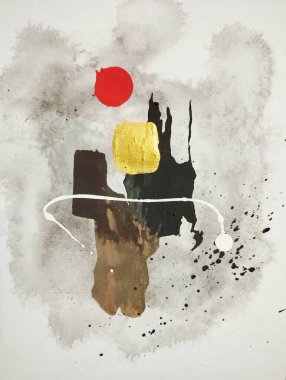 Çağdaş minimalist, soyut resim kompozisyonu. 