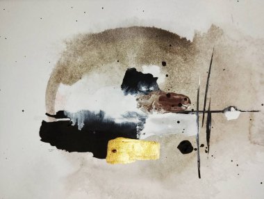 Çağdaş minimalist, soyut resim kompozisyonu. 