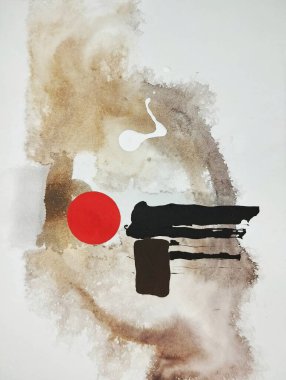 Çağdaş minimalist, soyut resim kompozisyonu. 