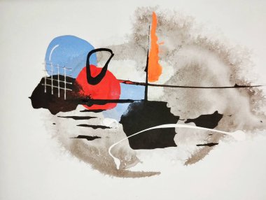 Çağdaş minimalist, soyut resim kompozisyonu. 