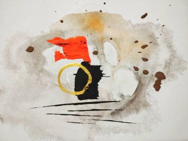 Çağdaş minimalist, soyut resim kompozisyonu. 