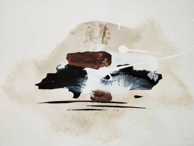 Çağdaş minimalist, soyut resim kompozisyonu. 