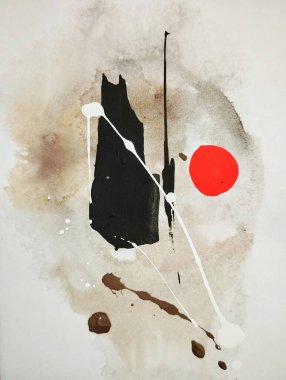 Çağdaş minimalist, soyut resim kompozisyonu. 