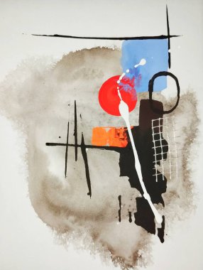 Çağdaş minimalist, soyut resim kompozisyonu. 