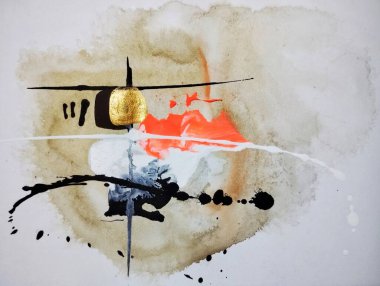 Çağdaş minimalist, soyut resim kompozisyonu. 