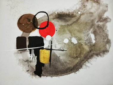 Çağdaş minimalist, soyut resim kompozisyonu. 