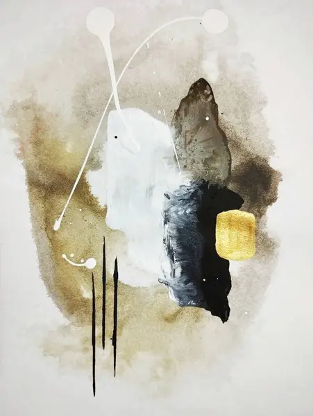 Çağdaş minimalist, soyut resim kompozisyonu. 