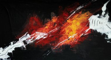 Dinamik Hareket Çağdaş Minimalist Soyut Mürekkep ve Akrilik Boyama Rengi