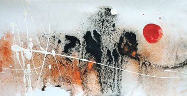 Dinamik Hareket Çağdaş Minimalist Soyut Mürekkep ve Akrilik Boyama Rengi